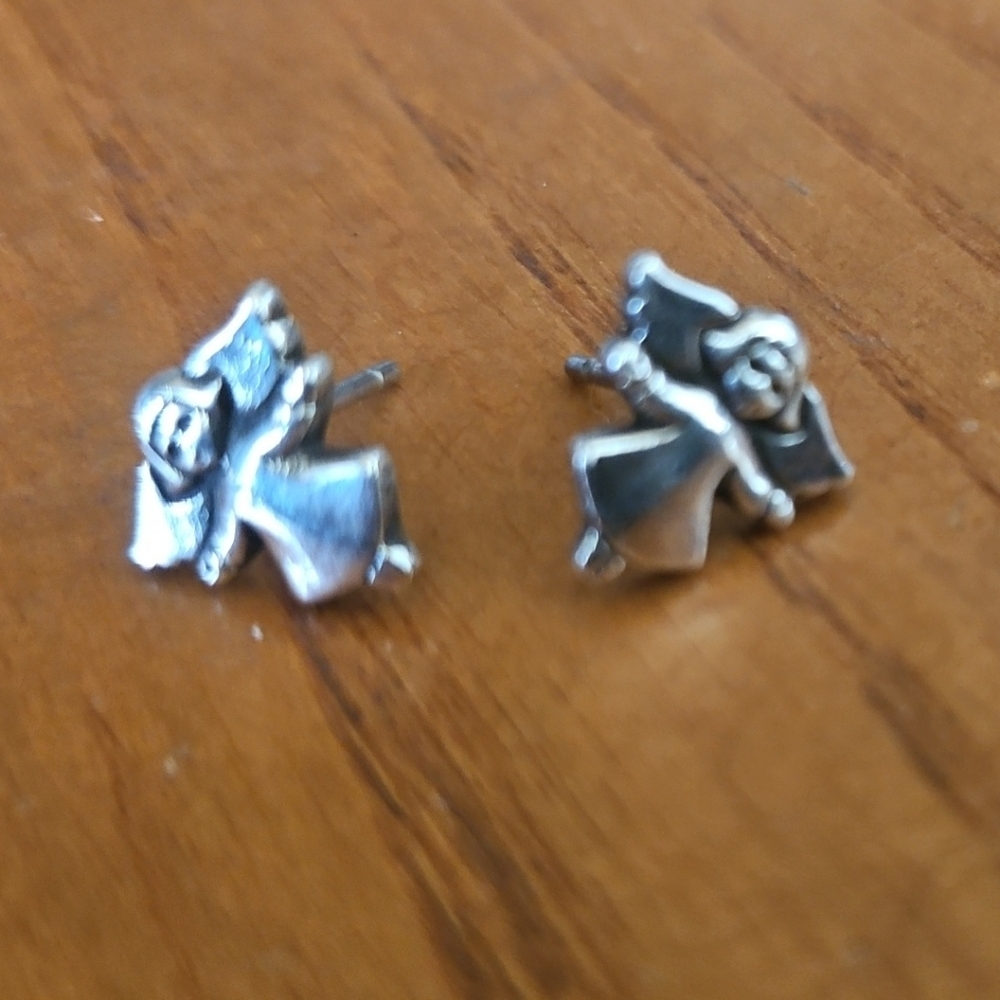 Retired: James Avery Silver Angel Earrings